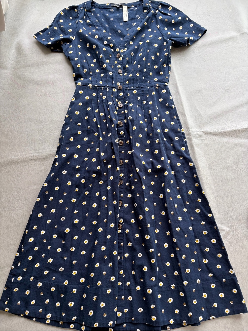 NEW Madewell Daylily midi dress in Daisy Dots